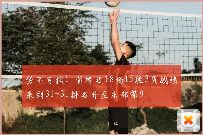 势不可挡！黄蜂近18场15胜3负战绩来到31-31排名升至东部第9