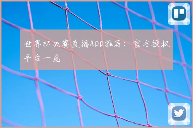 世界杯决赛直播App推荐:官方授权平台一览